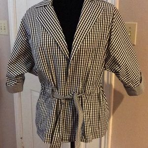 Talbots black and white summer jacket